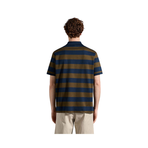 Polo Uomo Iconica a righe con badge Blu verde PAUL & SHARK- Francavilla Moda